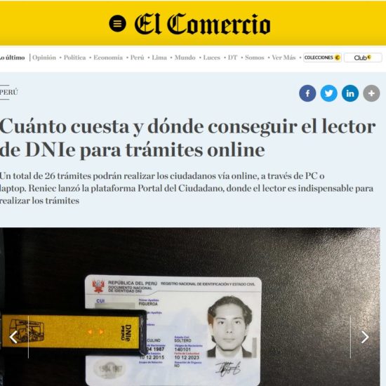 Nota Diario El Comercio Lector HUK
